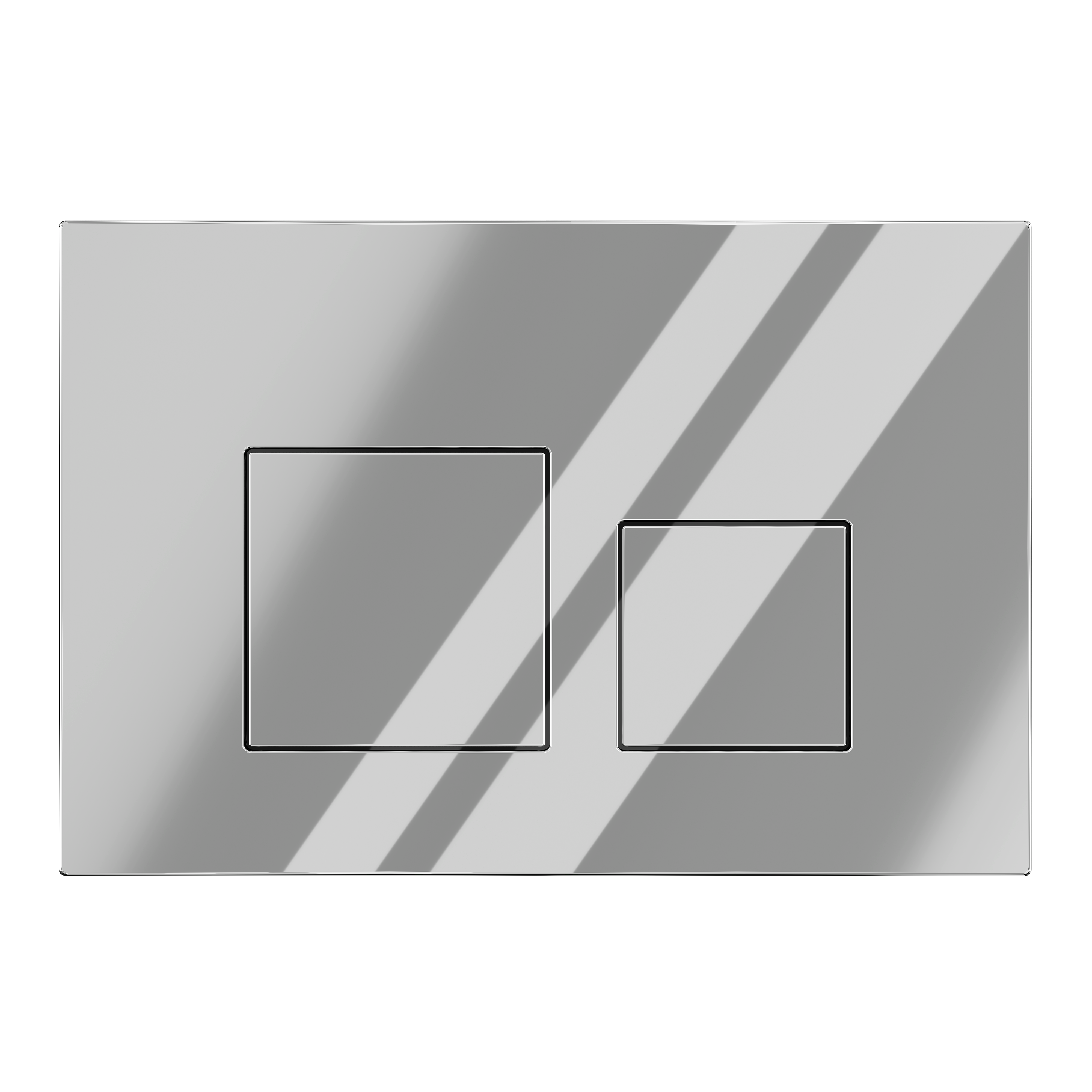 Клавиша смыва для скрытой инсталляции унитаза, АНИ Пласт, квадратная, хром глянцевый, WPG1611G