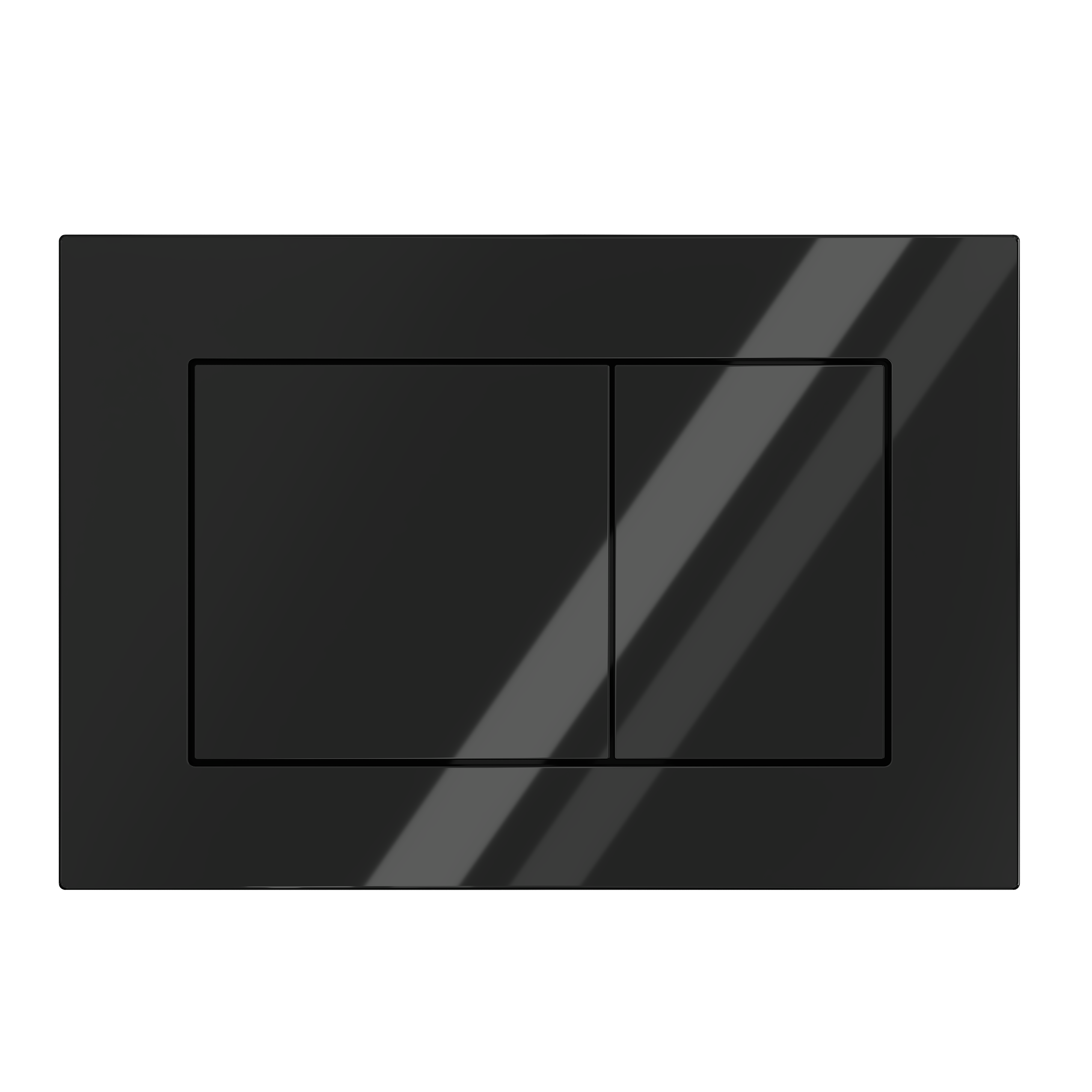 Клавиша АНИ пласт для системы скрытой установки унитаза прям. квадрат черное глянец WPG1733G