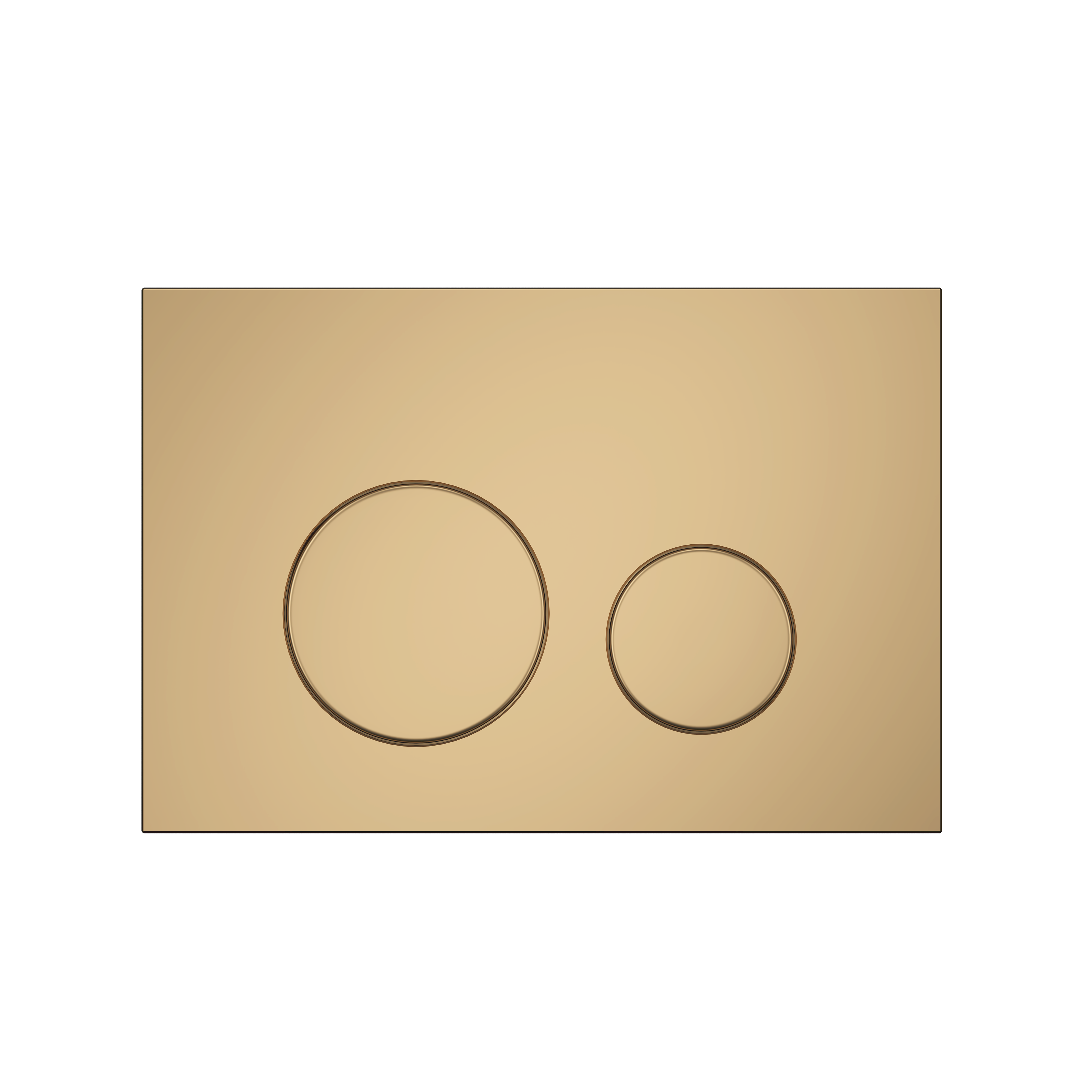 Клавиша АНИ Пласт для системы скрытой установки унитаза золото матовое, клавиша золото матовое WP1355