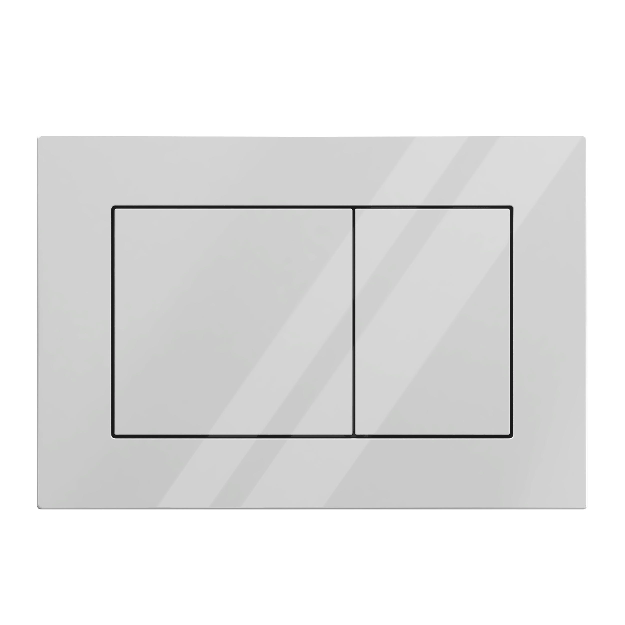 Клавиша АНИ пласт для системы скрытой установки унитаза прям. квадрат  белая глянцевая WPG1700G