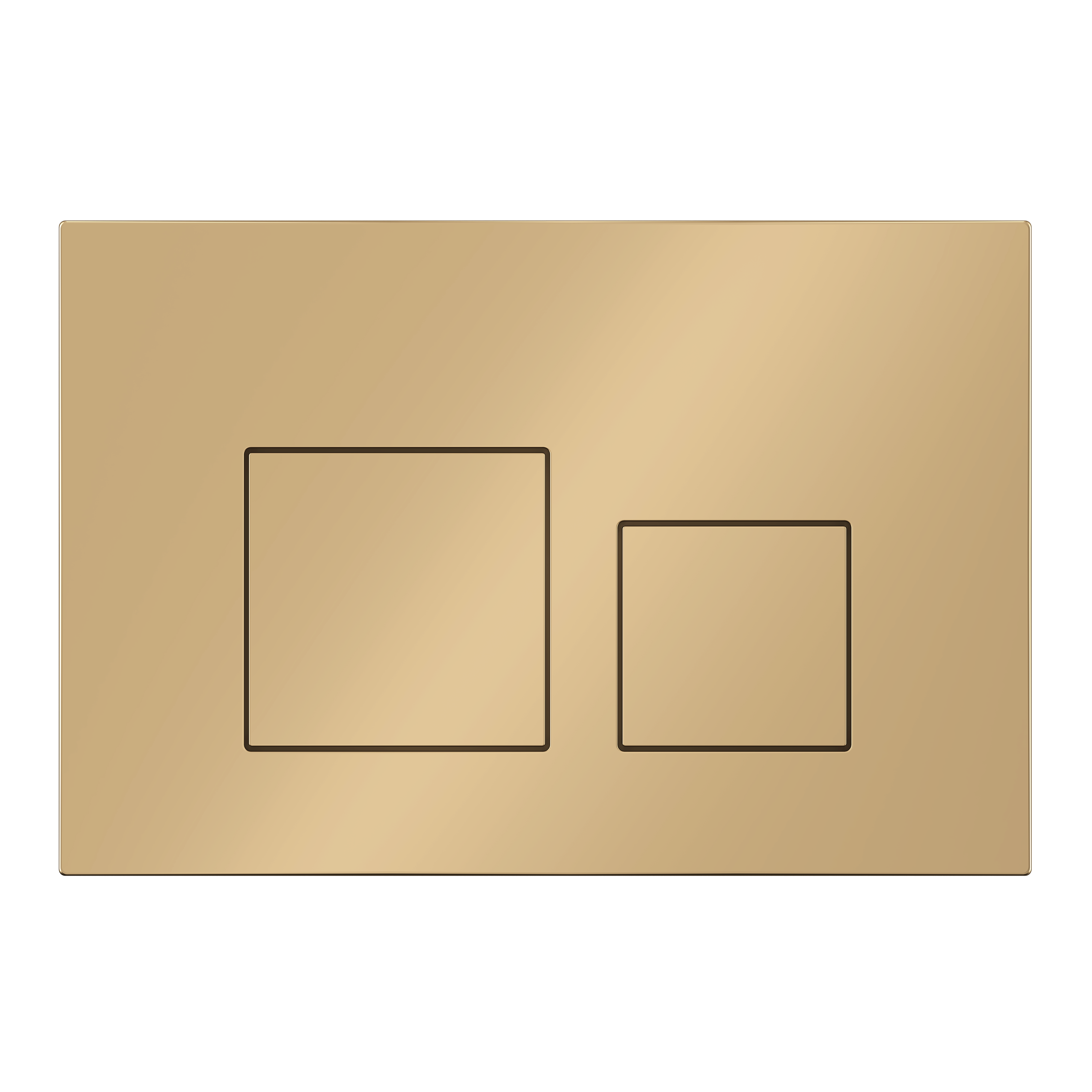 Клавиша смыва для скрытой инсталляции унитаза, АНИ Пласт, квадратная, золото матовое, WP1655