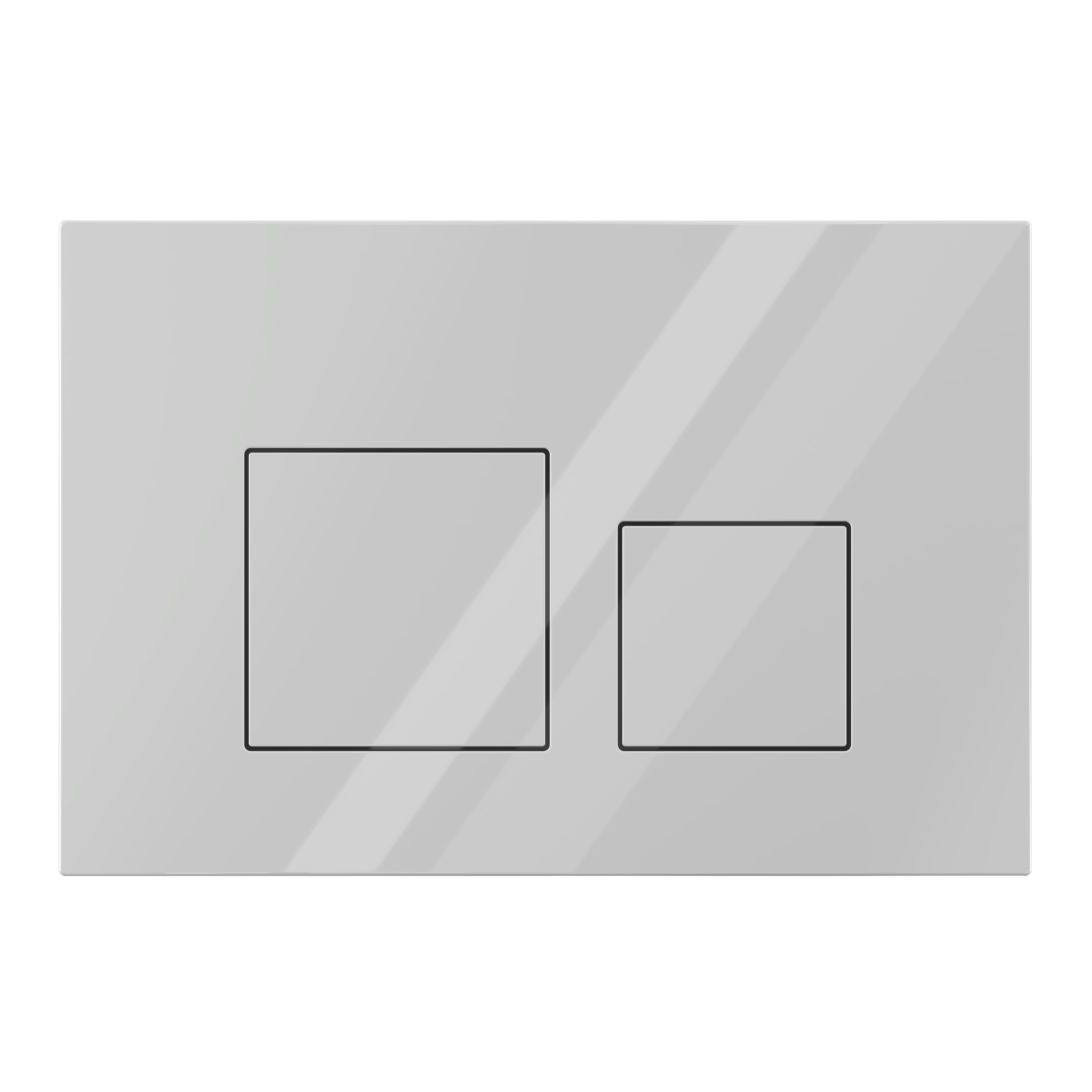 Клавиша смыва для скрытой инсталляции унитаза, АНИ Пласт, квадратная, глянцевая белая, WPG1600G