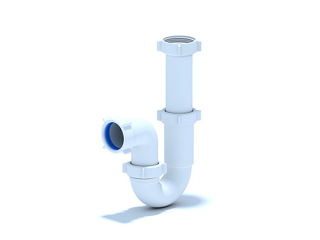 Сифон для мойки АНИ пласт D0120 1 1/2 дюйма 40 мм прямоточный без выпуска