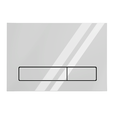 Клавиша смыва АНИ Пласт для инсталляции, плоская кнопка, белый глянец, WPG1500G