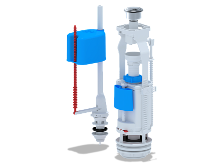Набор с нижней подводкой АНИ Пласт WC3550C 1 1/2 дюйма с пластиковым штуцером двойная кнопка эконом хром