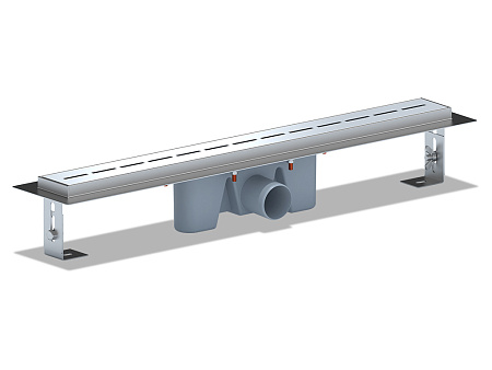 Трап линейный из нержавеющей стали АНИ Пласт TL2565G выпуск 50 мм решётка Киль глянцевая 650 мм