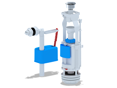 Набор с боковой подводкой АНИ Пласт WC3050C 1 1/2 дюйма с пластиковым штуцером двойная кнопка эконом хром