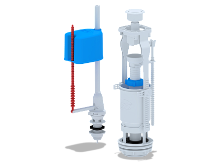 Набор с нижней подводкой АНИ Пласт WC6550 1/2 дюйма с пластиковым штуцером эконом кнопка белая